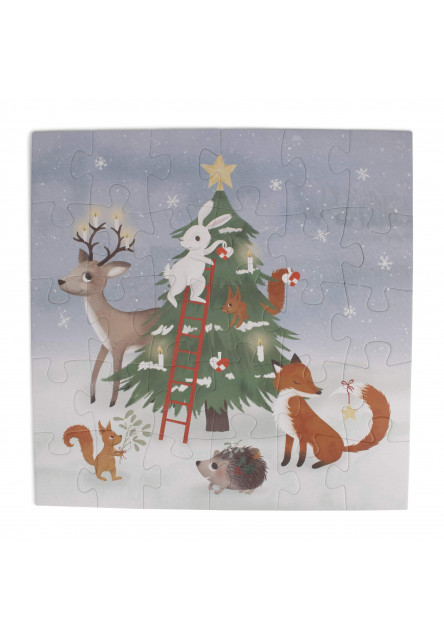 Puzzle 30ks (45x45) - wonderful winter - forest friends