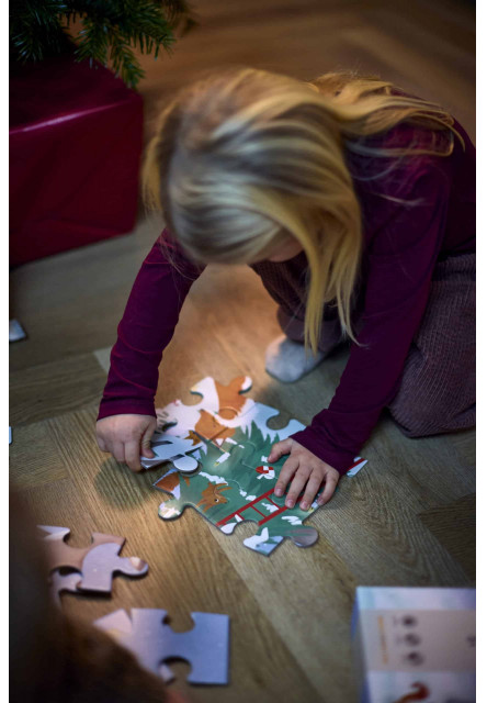 Puzzle 30ks (45x45) - wonderful winter - forest friends