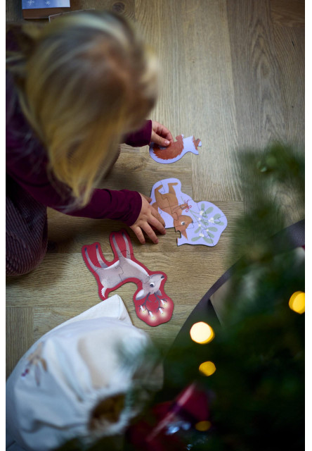 Set 4 puzzle - wonderful winter - forest friends