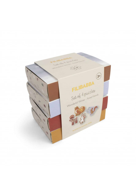 Set 4 puzzle - wonderful winter - forest friends