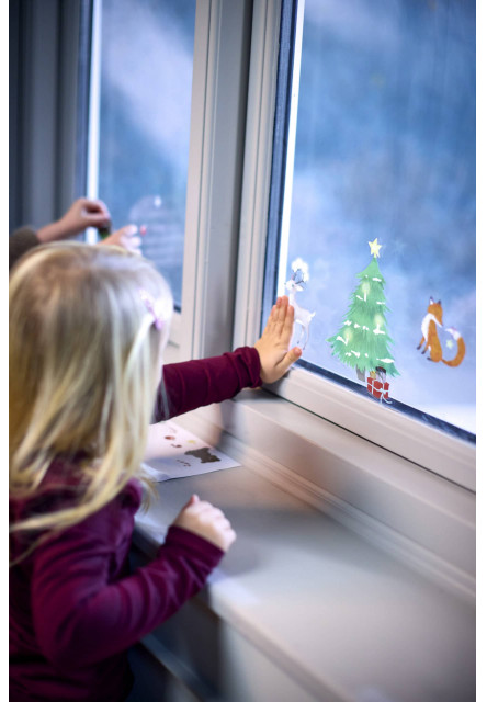 Nálepky na okno - wonder winter - forest friends