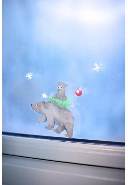 Nálepky na okno - wonder winter - forest friends