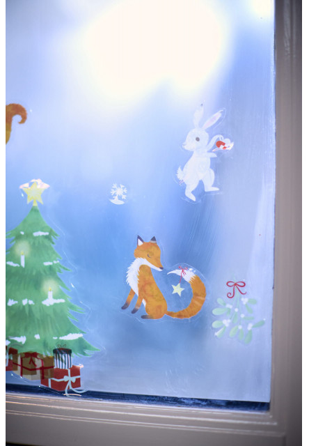 Nálepky na okno - wonder winter - forest friends