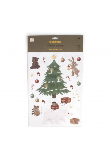 Nálepky na okno - wonder winter - forest friends