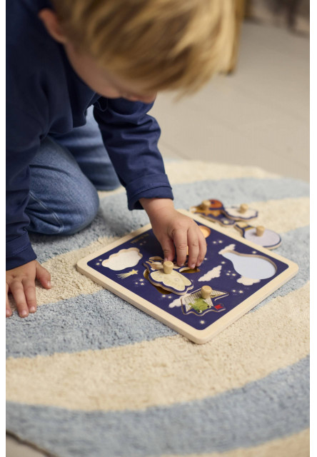 Drevené senzorické puzzle - little adventurers