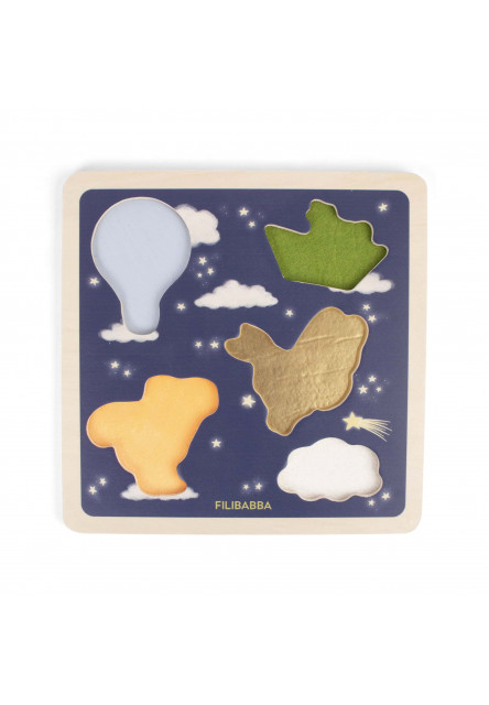 Drevené senzorické puzzle - little adventurers