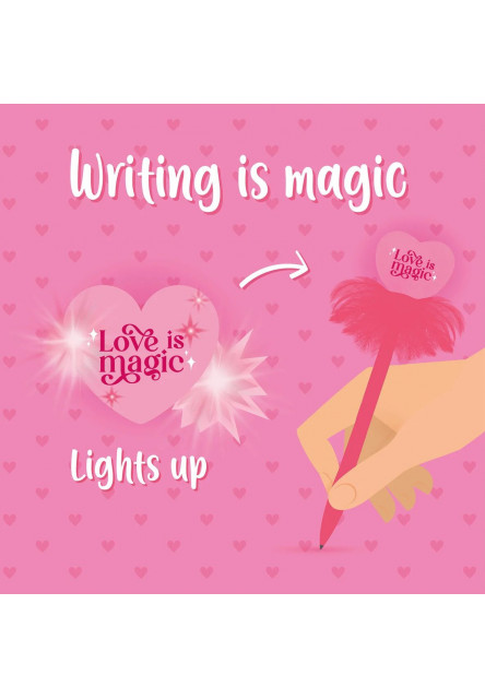Svietiace perá Legami Light-Up Heart Ballpoint Pen - Writing Is Magic - Heart