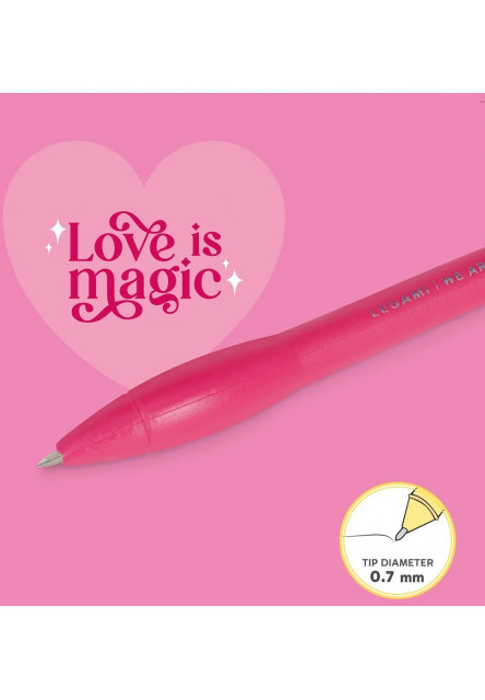 Svietiace perá Legami Light-Up Heart Ballpoint Pen - Writing Is Magic - Heart