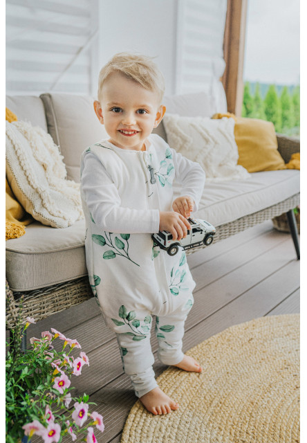 Celoroční spací pytel s nohavicemi Sleepee Green Forest M