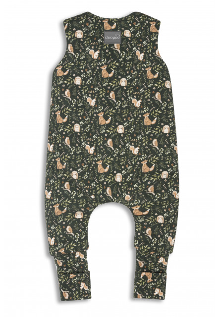 Celoroční spací pytel s nohavicemi Sleepee Green Forest XS