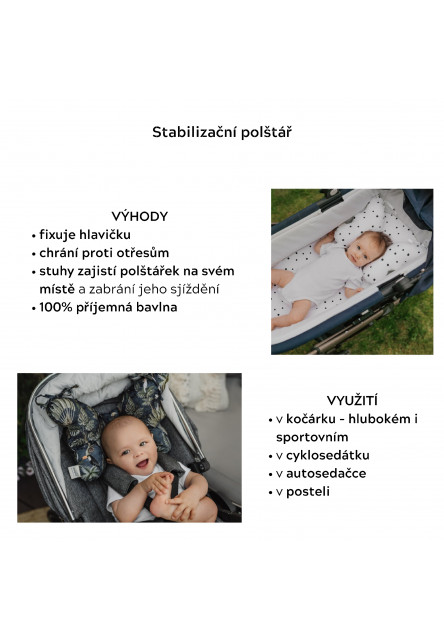 Stabilizační polštářek Sleepee Butterfly pillow Green Forest