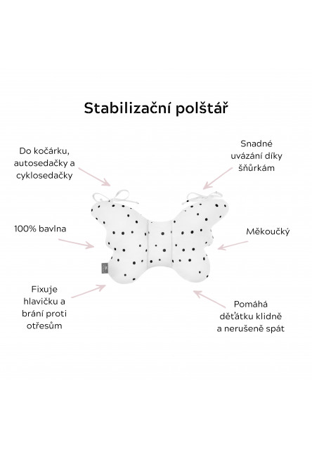 Stabilizační polštářek Sleepee Butterfly pillow Ivory Forest