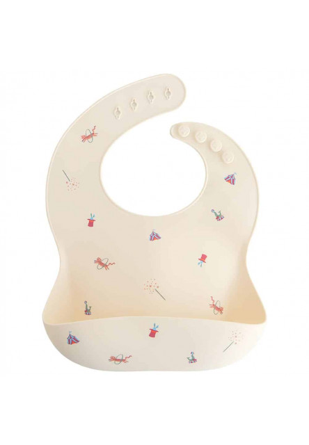 Silikónový podbradník mushie - circus