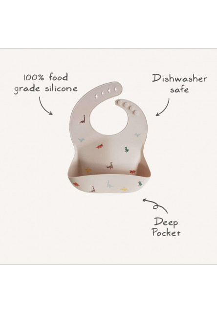 Silikónový podbradník mushie - circus