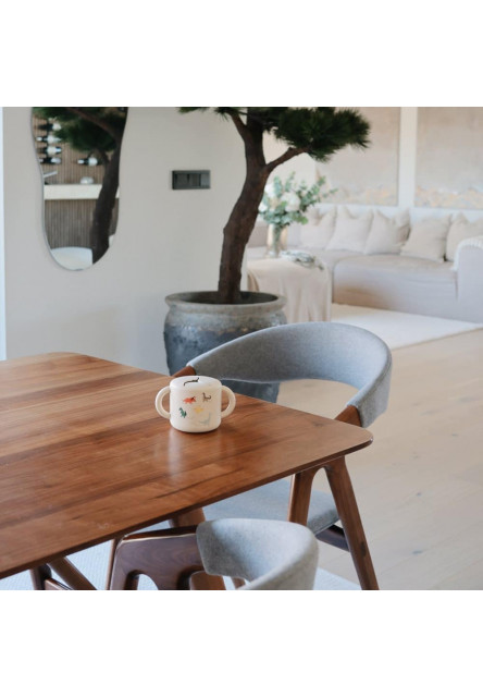 Silikónový pohárik na snack mushie - dinosaurs