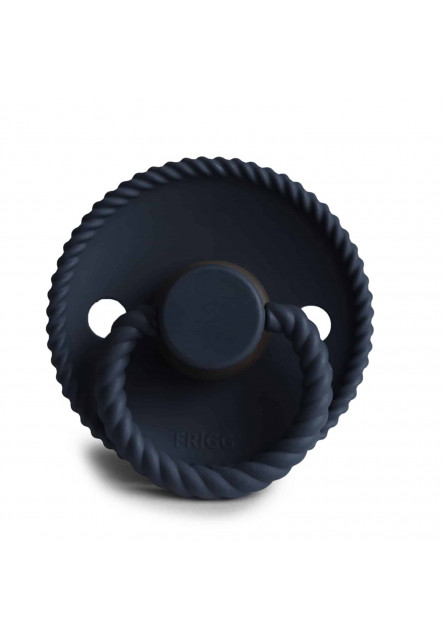 Okrúhly cumlík frigg rope dark navy, 6-18m, kaučuk