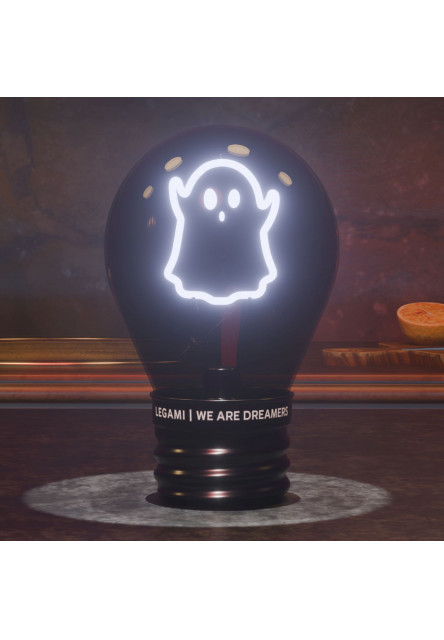 Dekoračné svetlo Legami Lightbulb-Shaped Table Lamp - Bulb Fiction - Ghost