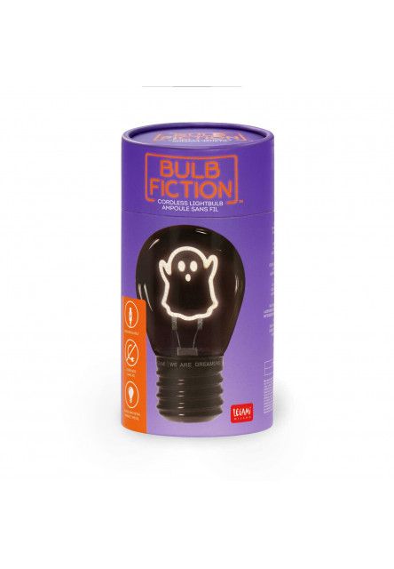 Dekoračné svetlo Legami Lightbulb-Shaped Table Lamp - Bulb Fiction - Ghost