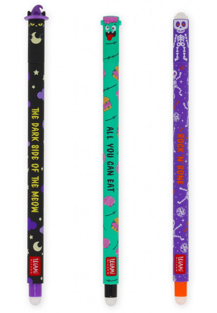 Sada gumovacích pier Legami Set Of 3 Erasable Gel Pens - The Boo Crew