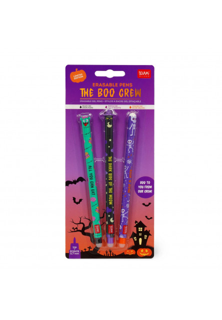 Sada gumovacích pier Legami Set Of 3 Erasable Gel Pens - The Boo Crew