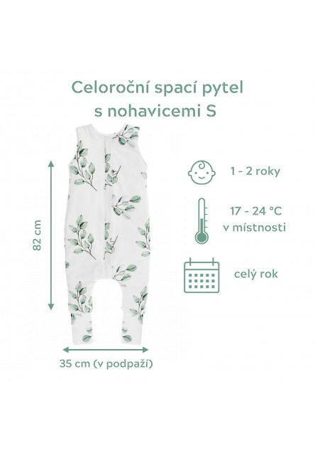 Celoroční spací pytel s nohavicemi Sleepee Ivory Forest S