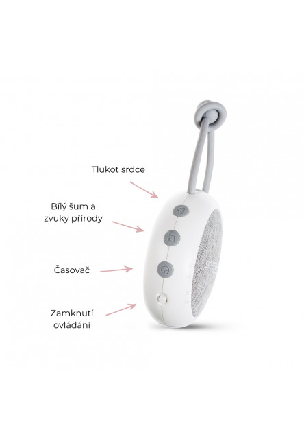 Multifunkční hnízdečko pro miminko s bílým šumem 3v1 Sleepee Pink