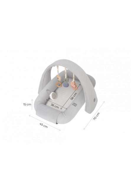 Multifunkční hnízdečko pro miminko s hrazdičkou a bílým šumem 4v1 Sleepee Sand