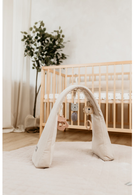 Nastavitelná hrazdička s hračkami a bílým šumem 2v1 Sleepee Pink