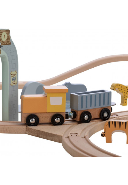 Free2Play Dřevěná vláčkodráha se zvířátky