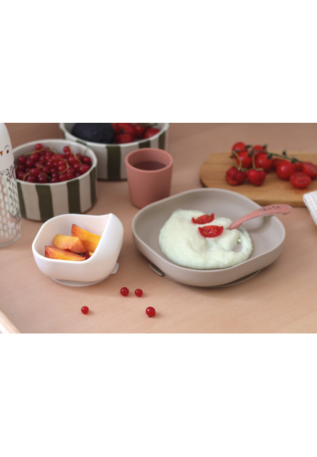 Jídelní sada silikonová 4-dílná Terracotta / Gazelle