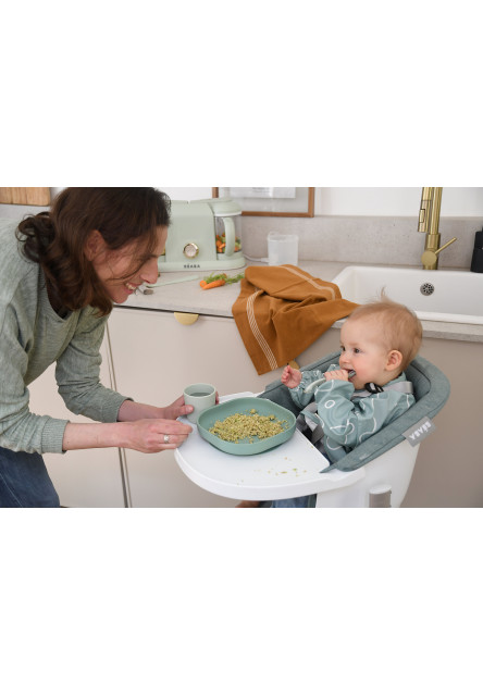 Jídelní sada silikonová 4-dílná Sage Green / Misty Green