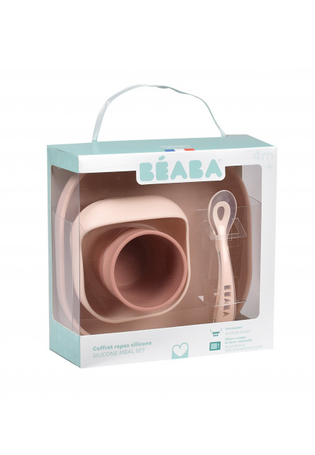 Jídelní sada silikonová 4-dílná Cotton Candy