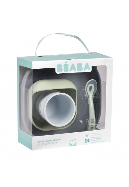 Jídelní sada silikonová 4-dílná Pebble