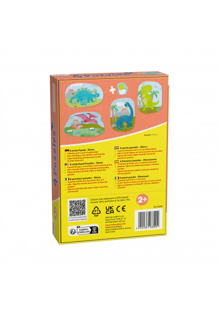 Puzzle pre najmenších Dinosaury 4 ks