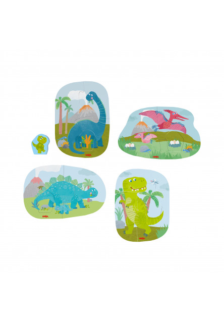 Puzzle pre najmenších Dinosaury 4 ks