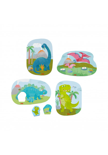Puzzle pre najmenších Dinosaury 4 ks