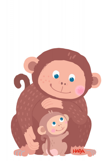 Puzzle pre najmenších Zvieracia rodinka 6 ks