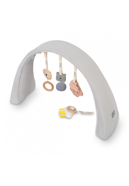 Multifunkční hnízdečko pro miminko s hrazdičkou a hračkami 3 v 1 Sleepee Grey