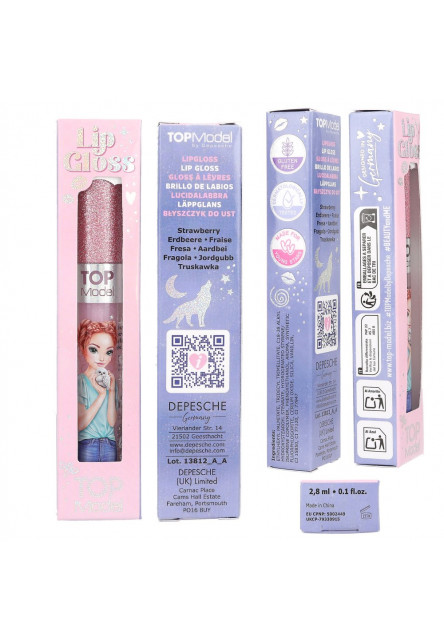 Lesk na pery glitter ružový