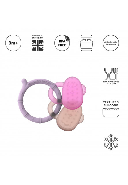 Chladiace hryzadlo - original pink & dusty pink