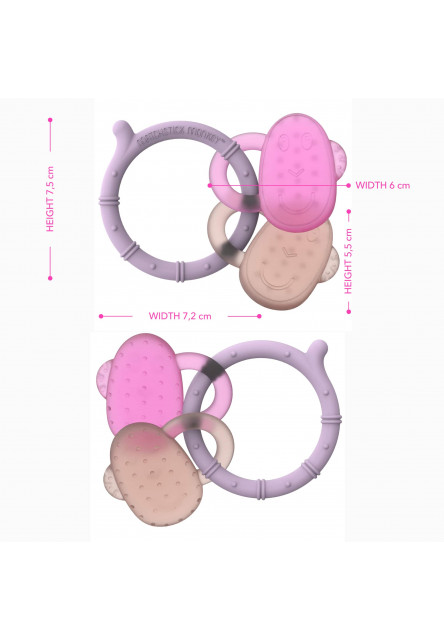 Chladiace hryzadlo - original pink & dusty pink