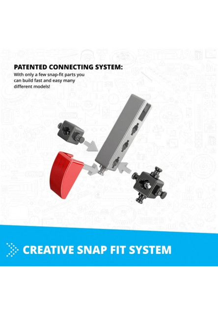 Engino INVENTOR MECHANICS pretekár s 5 bonus modelmi