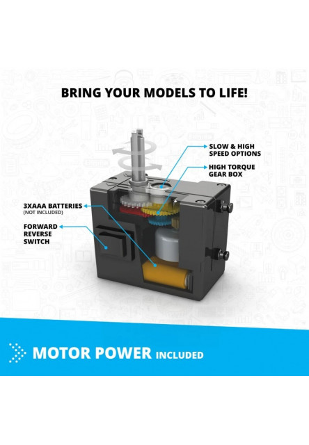 Engino INVENTOR MOTORIZED pretekárske auto s 10 bonusovými modelmi