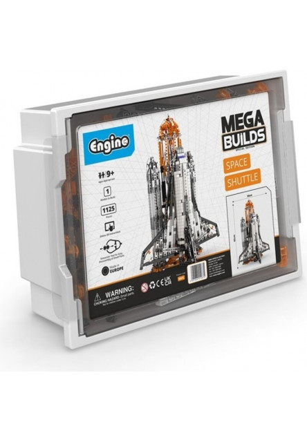 Engino MEGA BUILDS: Challenger raketa(v plastovej vaničke s aplikáciou 3D inštrukcií)