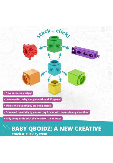 Engino BABY QBOIDZ - Moje prvé kroky - malý set (v plastovej vaničke)