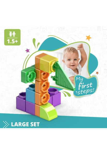 Engino BABY QBOIDZ -  Moje prvé kroky - veľký set (v plastovej vaničke)