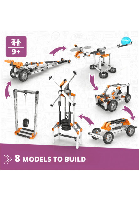 Engino STEM NEWTON's LAWS: Zotrvačnosť, hybnosť, kinetická a potenciálna energia