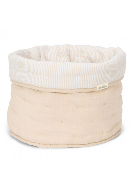 Košík textilní oboustranný velký Pure Soft Beige Stripe