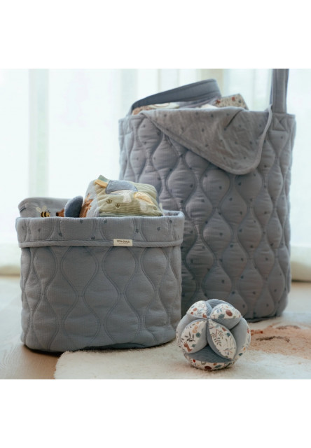 Košík textilní oboustranný velký Pure Denim Blue