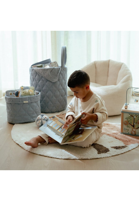 Košík textilní oboustranný velký Pure Denim Blue